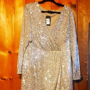 City Chic Razzle Sequin Cocktail Dress